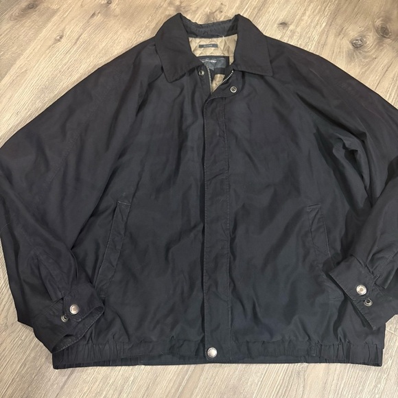 Perry Ellis Portfolio Insulated Windbreaker Jacket Mens XL Black Navy Full Zip - Picture 4 of 12